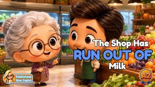 The shop has RUN OUT OF milk🍼  Slow Easy English Listening & Speaking Learn English (A2)