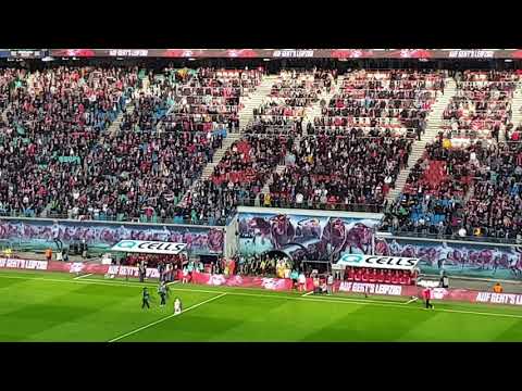 Einlauf der Mannschaften Rb Leipzig - Werder Bremen 15.02.20