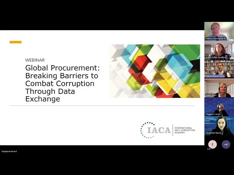 IACA Webinar. Global Procurement: Breaking Barriers to Combat Corruption through Data Exchange