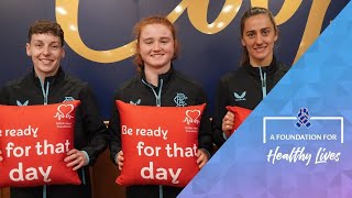 Rangers Woman’s Players learn CPR with the British Heart Foundation’s RevivR App