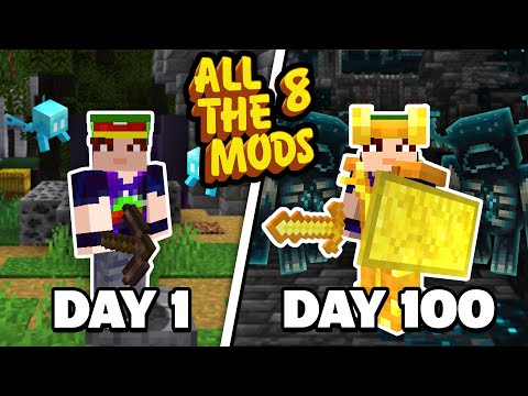 I Survived 100 Days in MODDED HARDCORE Minecraft (1.19) ATM8