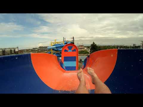 Boomerango Big Splash Waterpark Waterslide POV, Vancouver, BC