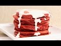 Red Velvet Pancakes Recipe - Laura Vitale - Laura.