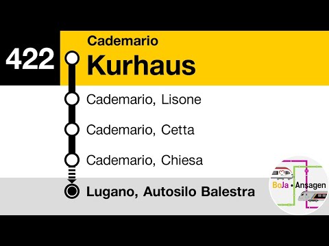 Postauto Ansagen | 422 Cademario - Lugano | BoJa Ansagen