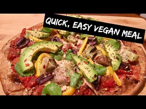 EASY & QUICK Vegan Meal 2 Ingredient PIZZA Crust ||...