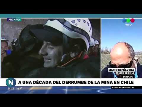 El minero Mario Sepúlveda en Telefe noticias