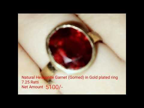 Gomed Stone Ring at Rs 3100 | Fashion Stone Ring in Kolkata | ID:  22496128397