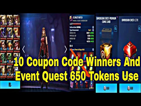 10 Coupon Code Winners And Advice On IGN 2021 | Event Quest 650 Tokens Use - Marvel Future Fight