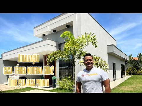 Atualização- Tour pela casa térrea pronta - Moderna com Cozinha Gourmet