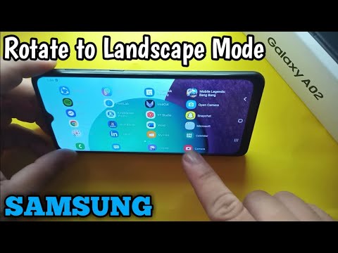 How to Turn ON or OFF Rotate to Landscape Mode on Samsung Galaxy A02 | Home Screen Settings