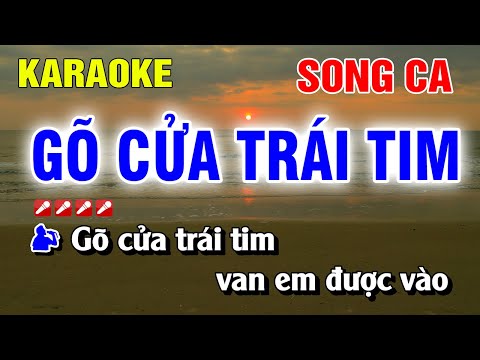 Karaoke Gõ Cửa Trái Tim Song Ca Nhạc Sống Dễ Hát | Nguyễn Linh