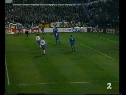 Real Zaragoza. Gol de Poyet al Real Madrid 91-92