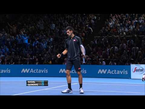 Най-горещото изпълнение на Джокович срещу Надал в Лондон