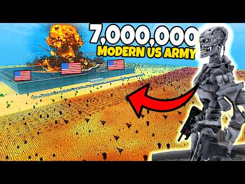 Can T-800 TERMINATOR Army Invade VS 7,000,000 MODERN US ARMY?! - UEBS 2: Best Mods