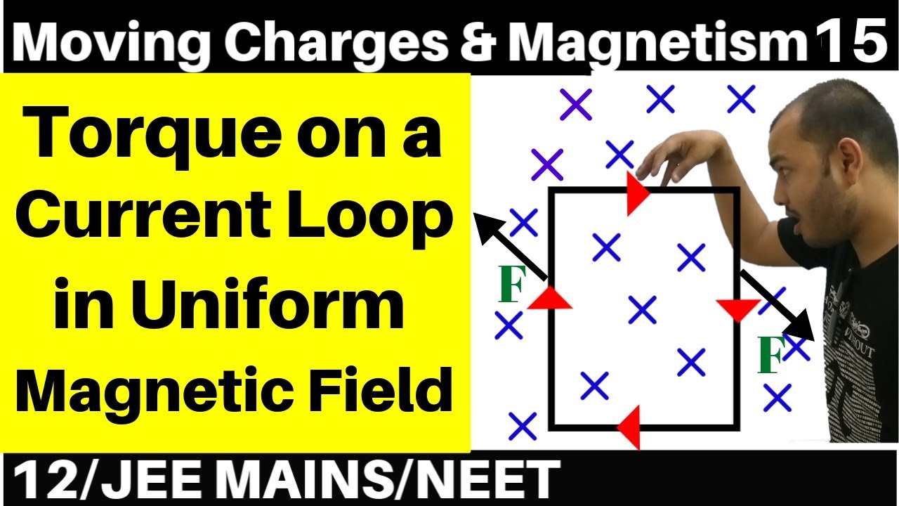 Moving Charges n Magnetism 15 :Torque on a Current Loop in Uniform Magnetic Field JEE/NEET