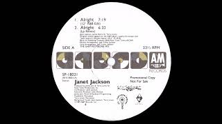 Janet Jackson - Alright (LP Remix) (Remixed by Shep Pettibone) (US 12” Promo) (1990)