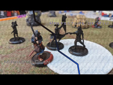 Bushido Risen Sun Battle Report 01 - Minimoto Clan VS Prefecture of Ryu (100rice)