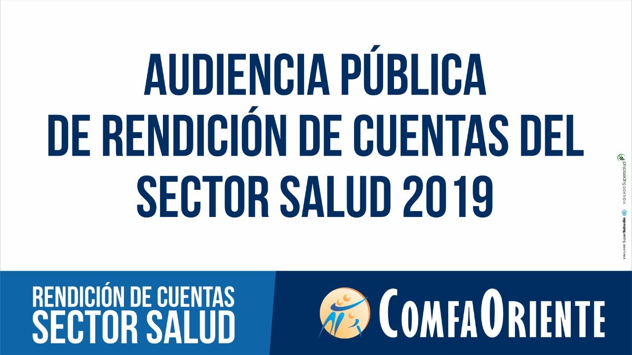 Audiencia pública de rendición de cuentas vigencia 2019