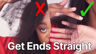 How To Get 4c Ends Straight | Single Strand Knots & Split Ends