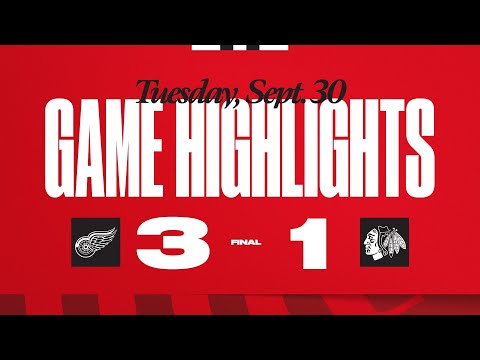 Preseason: Blackhawks vs. Red Wings Highlights | 9.30.25