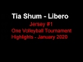 Tia Shum Jersey #1 Libero One VB Tournament Highlights