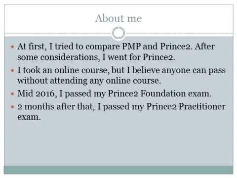 A Short Video on How to pass the Prince2 Foundation and Practitioner Exam