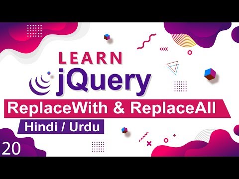 jQuery ReplaceWith ReplaceAll Method Tutorial in Hindi Urdu
