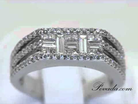 Diamond Right Hand Ring in White Gold [R3942]