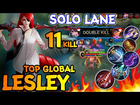 New META Lesley solo lane | Road to Top 1 | New Build Lesley S19 - Top Global Lesley - MLBB