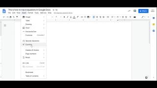How to type math in Google Docs with the Equation Editor