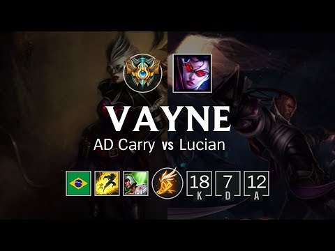 Vayne ADC vs Lucian - BR Challenger Patch 8.22