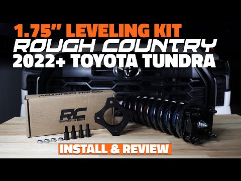 2022+ Toyota Tundra @RoughCountryTV  1.75" Leveling Kit Install & Review