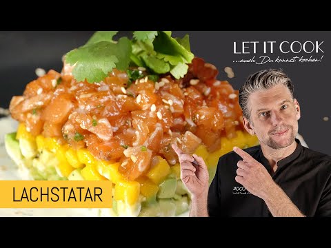 Lachstartar mit Avocado und Mango