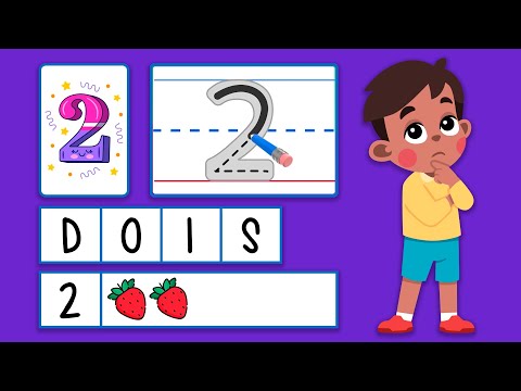 Números para crianças | Aprender a ler e escrever os números | Números de 1 a 10 | Números