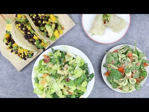 4 No Cook Vegan Lunch Recipes | Easy & Healthy