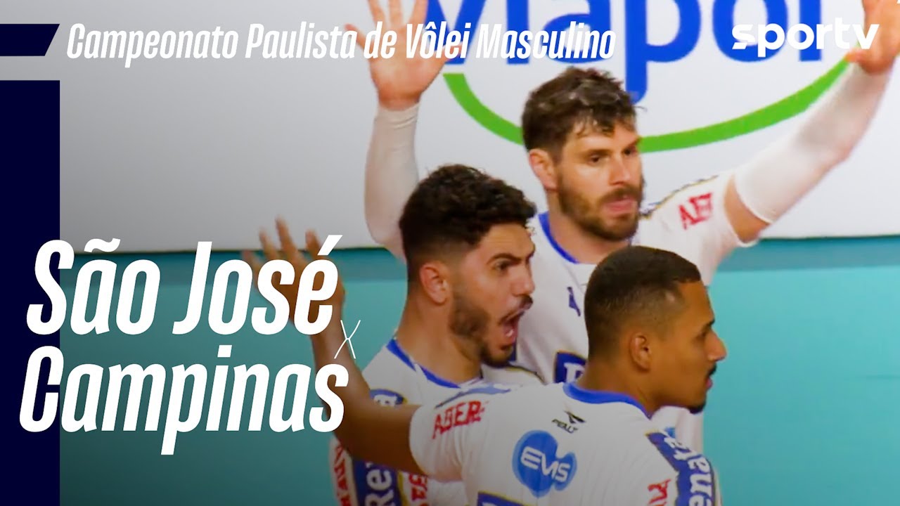 SÃO JOSÉ 1 X 3 CAMPINAS | MELHORES MOMENTOS | CAMPEONATO PAULISTA DE VÔLEI MASCULINO | sportv