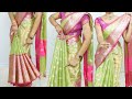 Latest Tissue Silk Saree Wearing Style Perfectly How To Make Perfect Saree Draping