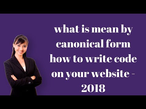 what is mean by canonical form how to write code on your website - 2018