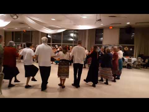 Makedonsko Devojce danced at the Ontario Folk Dance Association's 50th Anniversary Celebration.