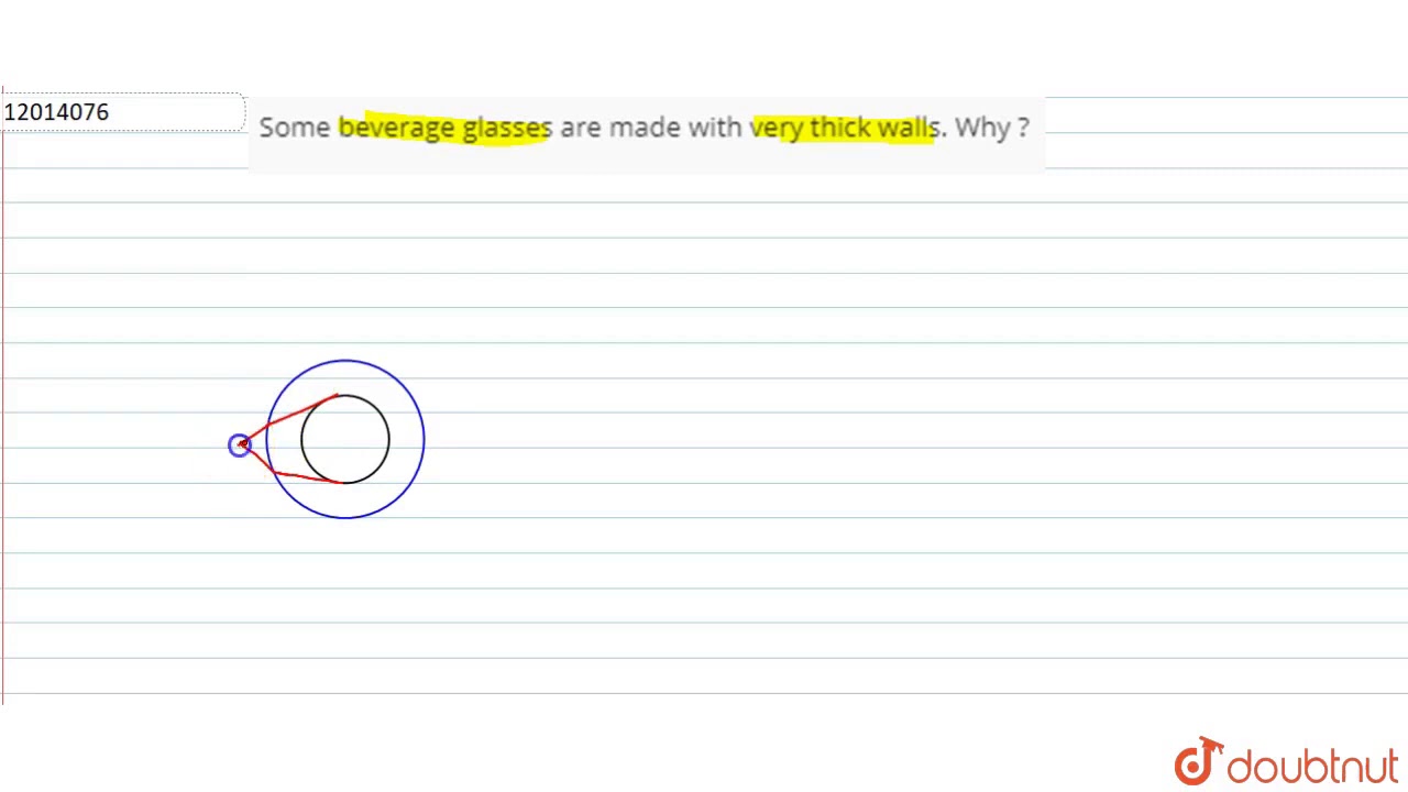 Why are the beverage glasses made with very thick glass walls? Wiki REF