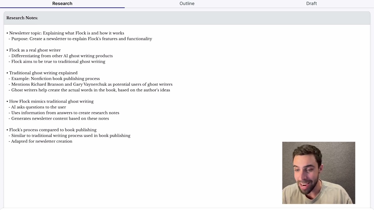 Flock, a newsletter you talk into
