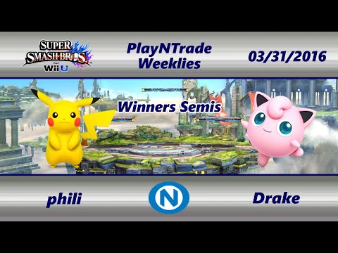 PNT 03/31/16 - phili (Pikachu) vs Drake (Jigglypuff) - Winners Semis - Smash 4