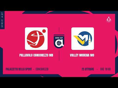 PALLAVOLO CONCOREZZO MB - VOLLEY MODENA  MO | 2ª GIORNATA | A3F