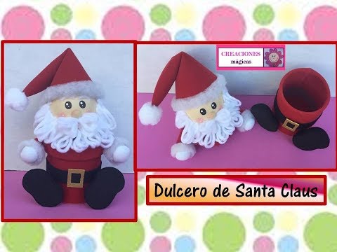 ♥♥tutorial navideño No. 4♥Dulcero de santa Claus♥Creaciones mágicas♥♥