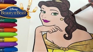 Princess Belle Beauty and the Beast Coloring Pages