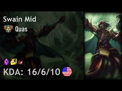 Swain Mid vs Syndra - Quas - NA Challenger Patch 6.20