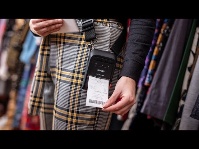 Impresora Térmica Bluetooth y USB Brother RJ-2035B Portátil con batería Li-Ion video