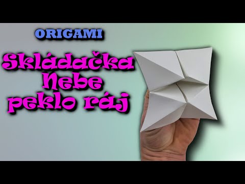 Nebe, peklo, ráj - Origami skládačka - jak složit nebe peklo ráj