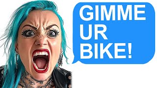 Karen DEMANDS MY MOTORCYCLE! Huge Mistake!  - Reddit Stories