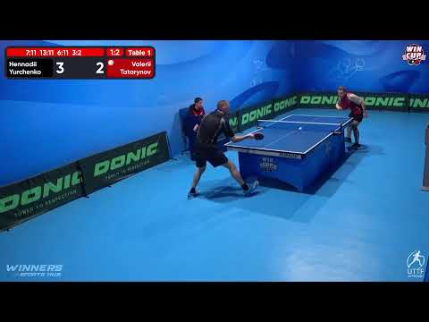 08:00 Hennadii Yurchenko 1 - 3 Valerii Tatarynov West 1 WIN CUP 05.11.2022 | TABLE TENNIS WINCUP